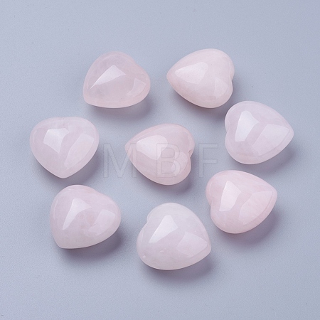 Natural Rose Quartz Heart Love Stones DJEW-P009-01B-1