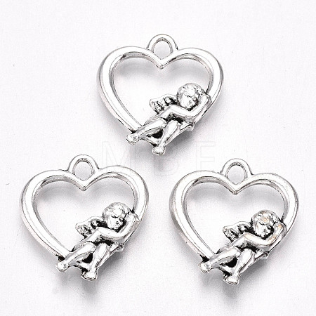 Tibetan Style Alloy Pendants TIBE-S323-087AS-RS-1