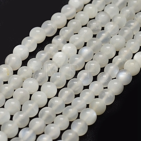 Natural White Moonstone Beads Strands G-P335-04-10mm-1