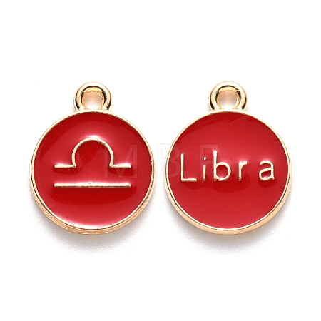 Alloy Enamel Pendants ENAM-S124-01B-07K-1