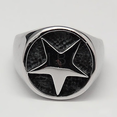 Tarnish Resistant Unique Men's Wide 304 Stainless Steel Rings RJEW-F006-032-21mm-1