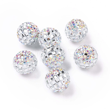 Polymer Clay Rhinestone Beads RB-L029-04A-1