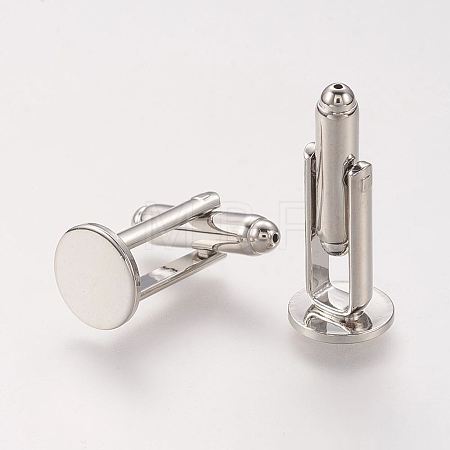 Flat Round Bass Cuff Button KK-J184-31P-1-1