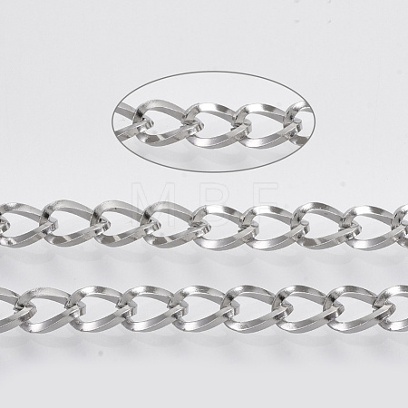 Tarnish Resistant 304 Stainless Steel Curb Chains STAS-R100-17-1