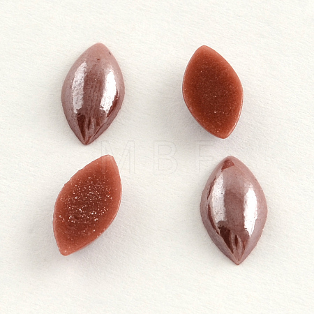 Pearlized Plated Opaque Glass Cabochons PORC-S779-7x14-29-1