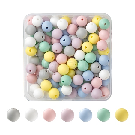 7 Colors Food Grade Eco-Friendly Silicone Beads SIL-LS0001-02B-1
