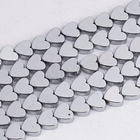 Non-magnetic Synthetic Hematite Beads Strands G-Q883-6x6mm-6-1