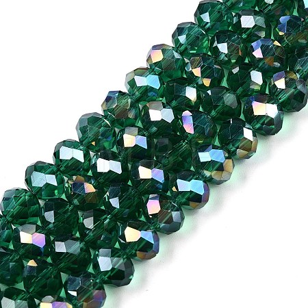 Electroplate Glass Beads Strands EGLA-A044-T8mm-B18-1