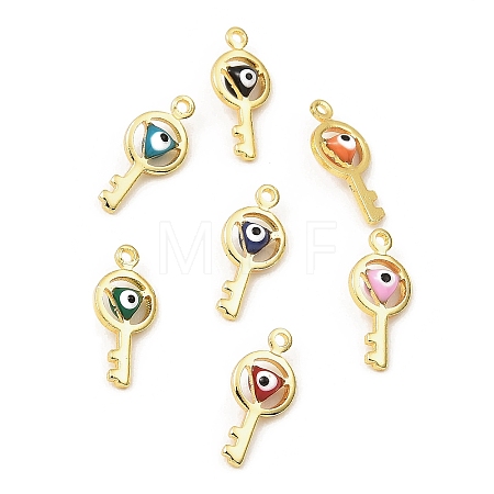 Brass with Enamel Pendants KK-K337-05G-1