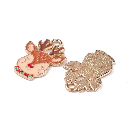 Christmas Alloy Enamel Pendants X-ENAM-M056-01KCG-1