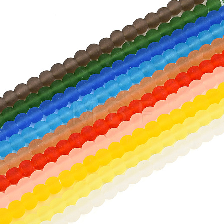 Transparent Glass Beads Strands GLAA-T032-T6mm-MD-1