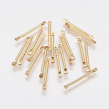 Brass Links Connectors X-KK-F739-10G-1
