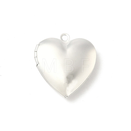 Heart Brass Locket Pendants KK-K414-12D-S-1
