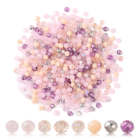 500Pcs Electroplat Opaque Glass Beads EGLA-YW0001-39B-1
