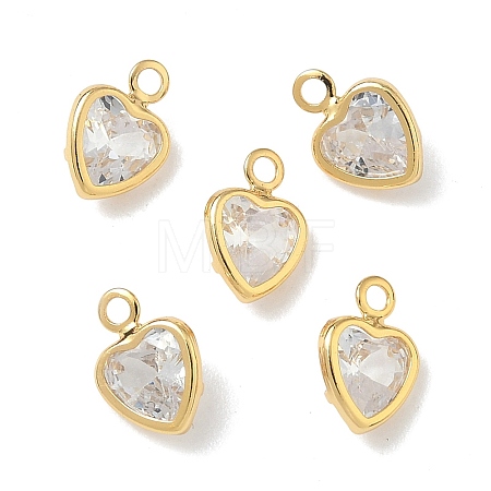 Brass Micro Pave Cubic Zirconia Pendants KK-Z136-18G-01-1