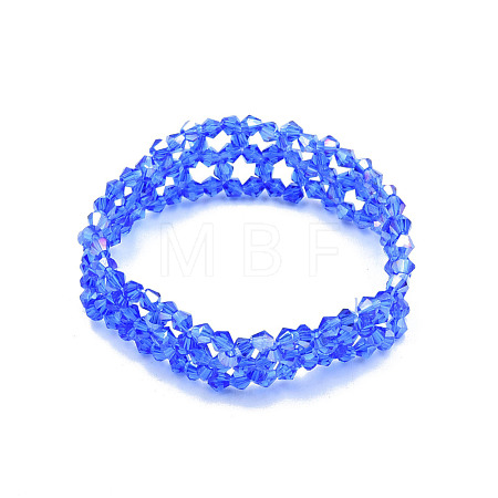 Bling Glass Beaded Stretch Bracelet BJEW-N018-03-05-1