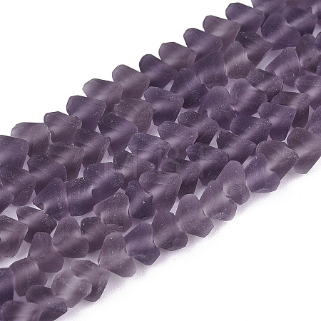 Frosted Transparent Glass Beads X1-GLAA-N016-4mm-02-1