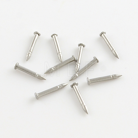 Tarnish Resistant 304 Stainless Steel Tie Tacks Lapel Pin Brooch Findings STAS-R065-48-1