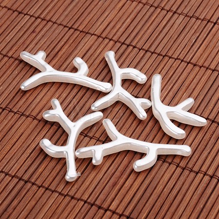 Branch Acrylic Imitation Pearl Pendants OACR-O002-7253-1