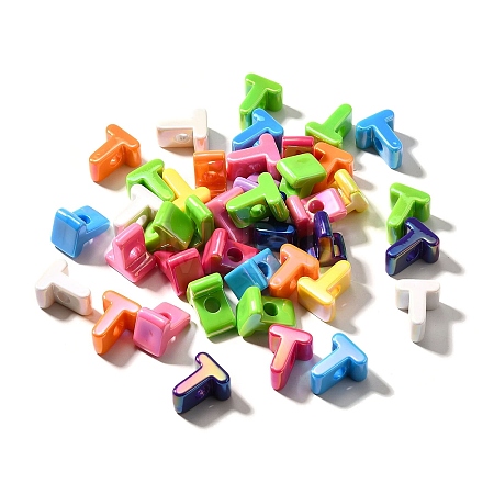 UV Plating Opaque Acrylic European Beads SACR-Z007-01T-1