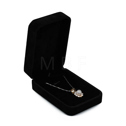 Rectangle Velvet Jewelry Pendant Storage Box PW-WG47683-01-1