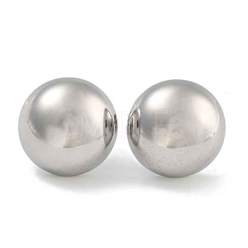 304 Stainless Steel Half Round Stud Earrings for Women EJEW-U022-03P-1