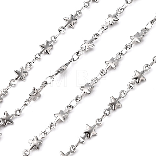 Non-Tarnish 3.28 Feet 304 Stainless Steel Link Chains X-CHS-K001-40-1