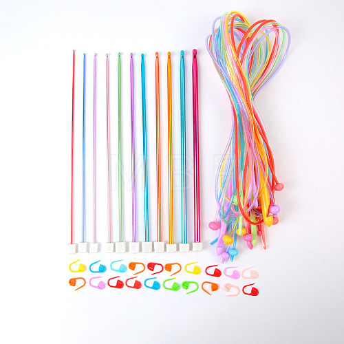 Circular Knitting Needles & Straight Crochet Needles & Locking Stitch Markers Kits SENE-PW0016-07A-1
