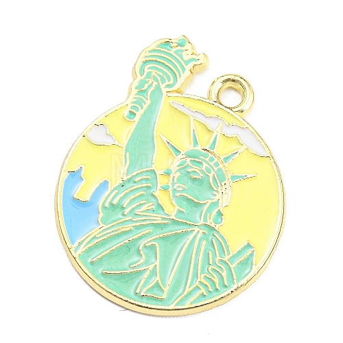 Alloy Enamel Pendants X-ENAM-M217-03A-G-1