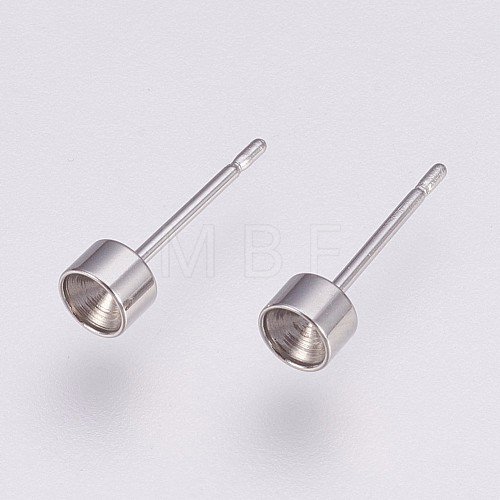 Non-Tarnish 304 Stainless Steel Stud Earring Settings STAS-I088-H-04P-1