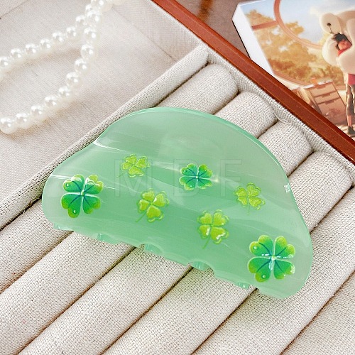 Acrylic Claw Clip with Printed Half Circle PW-WG3140D-03-1