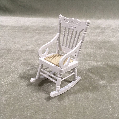 Wooden Rocking Chair with Armrests Model MIMO-PW0003-006A-1