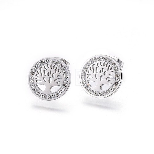 304 Stainless Steel Stud Earrings EJEW-H367-11P-1