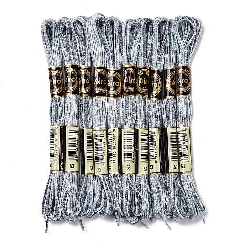 10 Skeins 6-Ply Polyester Embroidery Floss OCOR-K006-A62-1
