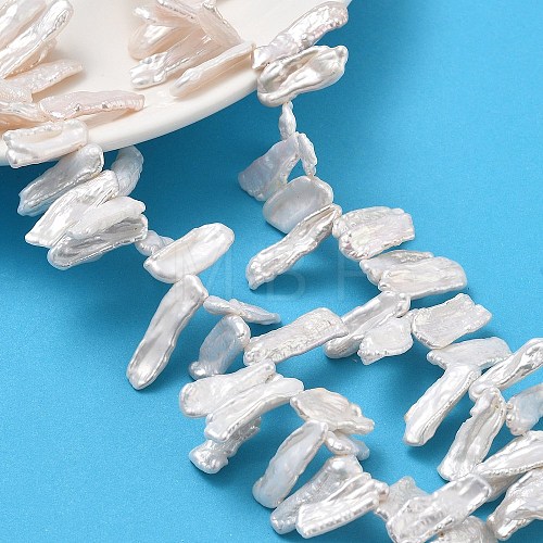 Natural Baroque Keshi Pearl Beads Strands PEAR-P064-02E-05B-1