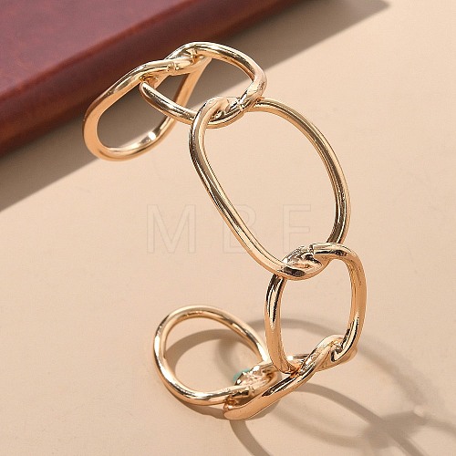 ElectrophoresisIron Cuff Bangles for Women BJEW-M057-06G-1