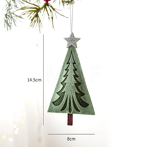 Christmas Felt Christmas Tree Shape Pendant Decorations PW-WGE2876-04-1