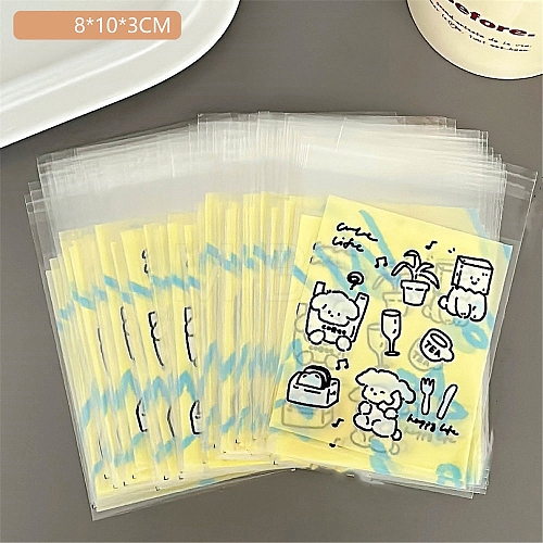 Cute Cartoon Self-adhesive Bag for Baking Sweets Packing Bags PW-WG8D9F1-05-1