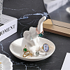 SUNNYCLUE 1Pc Elephant Shape Porcelain Jewelry Plate DJEW-SC0001-09-4