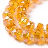 Transparent Electroplate Glass Beads Strands GLAA-E036-01-M-5