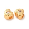 Brass Pave Cubic Zirconia Beads KK-C157-37G-2