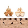 Brass Stud Earrings EJEW-D288-11G-3