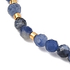 Adjustable Glass Seed & Natural Gemstone Beads Slider Bracelets for Women BJEW-JB13634-5