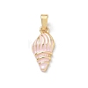 Brass Enamel Pendants KK-CBA2CEF-01G-01-1