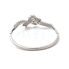 Clear Cubic Zirconia Bowknot Hinged Bangle BJEW-C030-02P-3