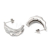 Non-Tarnish 304 Stainless Steel Twist Bean Pod Stud Earrings EJEW-B026-13P-2