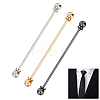 3Pcs 3 Colors Brass Kilt Pins AJEW-ME0002-88-1