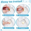 Flat Round Brass Button Covers Settings BUTT-WH0030-73A-3