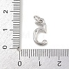 Brass Micro Pave Clear Cubic Zirconia Charms KK-P339-27P-05-3