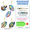 DIY Diamond Painting Feather Keychain Kits PW-WGA5AAF-01-2